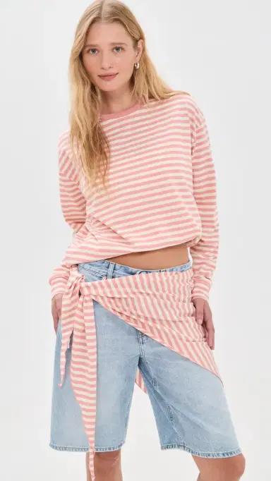 Lioness Olsen Long Sleeve Tee Pink Cream tripe | Thumbnail 2 Lioness Olsen Long Sleeve Tee Pink Cream tripe | Thumbnail 2