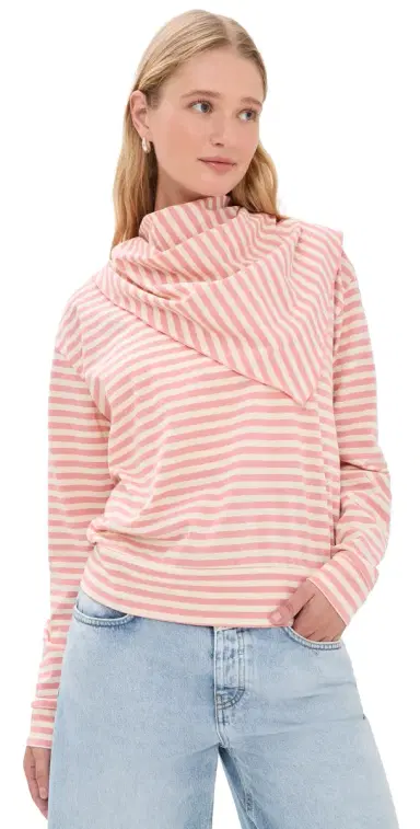 Lioness Olsen Long Sleeve Tee Pink Cream tripe | Thumbnail 1 Lioness Olsen Long Sleeve Tee Pink Cream tripe | Thumbnail 1