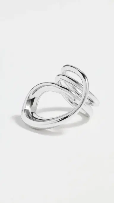 Charlotte Chesnais Round Trip Blow Ring Silver | Thumbnail 2 Charlotte Chesnais Round Trip Blow Ring Silver | Thumbnail 2