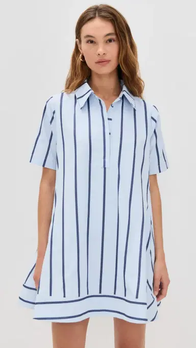 English Factory triped Mini Dress Blue/Navy tripe | Thumbnail 2 English Factory triped Mini Dress Blue/Navy tripe | Thumbnail 2