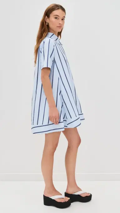 English Factory triped Mini Dress Blue/Navy tripe | Thumbnail 4 English Factory triped Mini Dress Blue/Navy tripe | Thumbnail 4