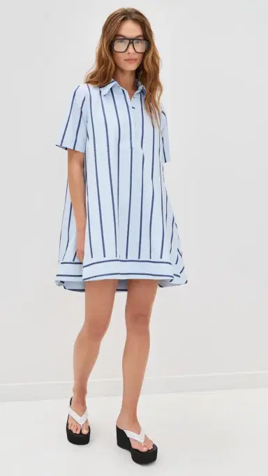 English Factory triped Mini Dress Blue/Navy tripe | Thumbnail 5 English Factory triped Mini Dress Blue/Navy tripe | Thumbnail 5