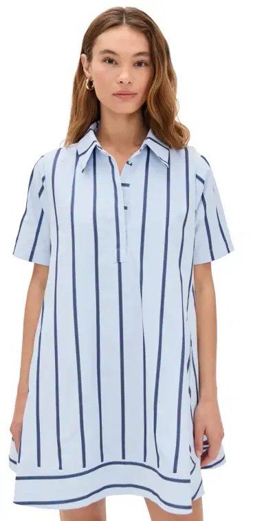 English Factory triped Mini Dress Blue/Navy tripe | Thumbnail 1 English Factory triped Mini Dress Blue/Navy tripe | Thumbnail 1