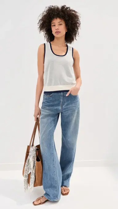 LE BOP Rina Tank Top White/idnight | Thumbnail 5 LE BOP Rina Tank Top White/idnight | Thumbnail 5