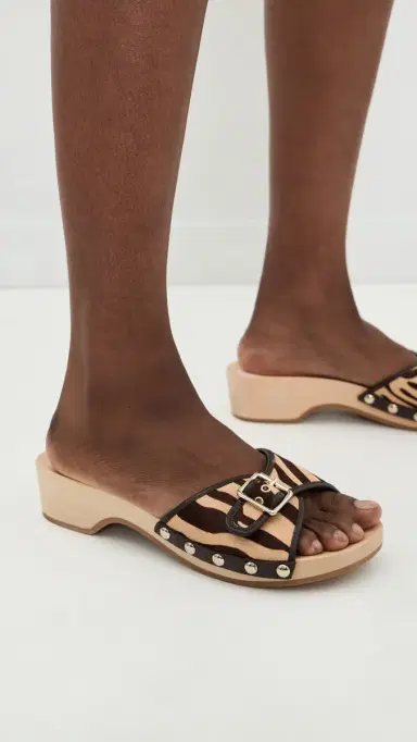 Loeffler Randall Paulie Studded Flat Sandals Zebra | Thumbnail 3 Loeffler Randall Paulie Studded Flat Sandals Zebra | Thumbnail 3