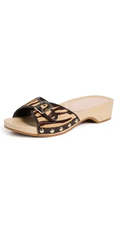 Loeffler Randall Paulie Studded Flat Sandals Zebra | Thumbnail 1 Loeffler Randall Paulie Studded Flat Sandals Zebra | Thumbnail 1