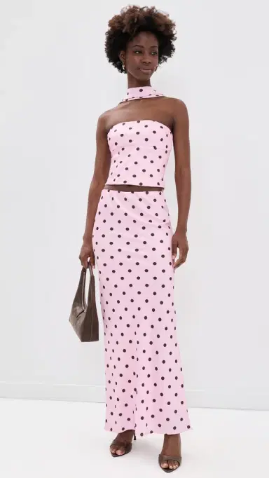 Runaway the Label Blaine Maxi Skirt MUK/CHOC POLKA | Thumbnail 5 Runaway the Label Blaine Maxi Skirt MUK/CHOC POLKA | Thumbnail 5