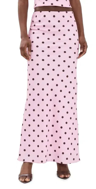 Runaway the Label Blaine Maxi Skirt MUK/CHOC POLKA | Thumbnail 1 Runaway the Label Blaine Maxi Skirt MUK/CHOC POLKA | Thumbnail 1