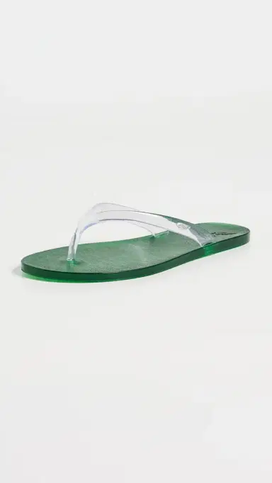 Ancient Greek Sandals Jelly Flip Flops Clear/Green | Thumbnail 2 Ancient Greek Sandals Jelly Flip Flops Clear/Green | Thumbnail 2