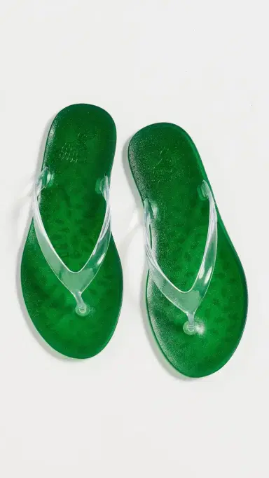 Ancient Greek Sandals Jelly Flip Flops Clear/Green | Thumbnail 5 Ancient Greek Sandals Jelly Flip Flops Clear/Green | Thumbnail 5