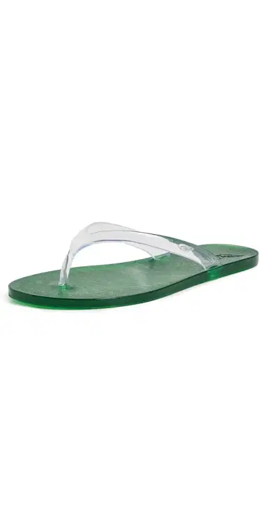 Ancient Greek Sandals Jelly Flip Flops Clear/Green | Thumbnail 1 Ancient Greek Sandals Jelly Flip Flops Clear/Green | Thumbnail 1