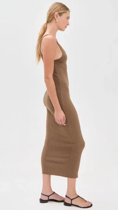 ENZA COSTA Military Rib Slim Tank Dress Army | Thumbnail 4 ENZA COSTA Military Rib Slim Tank Dress Army | Thumbnail 4