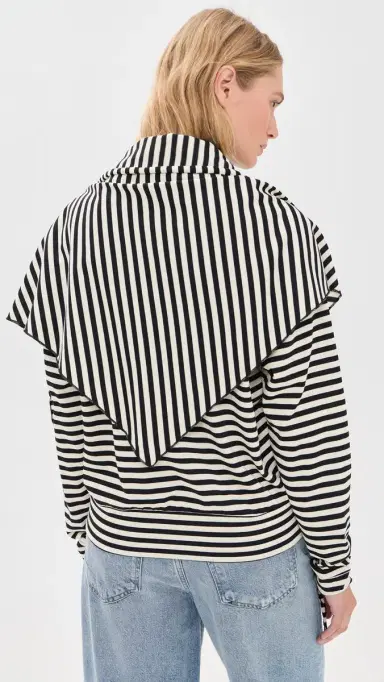 LIONESS Olsen Long Sleeve Top Onyx tripe | Thumbnail 3 LIONESS Olsen Long Sleeve Top Onyx tripe | Thumbnail 3