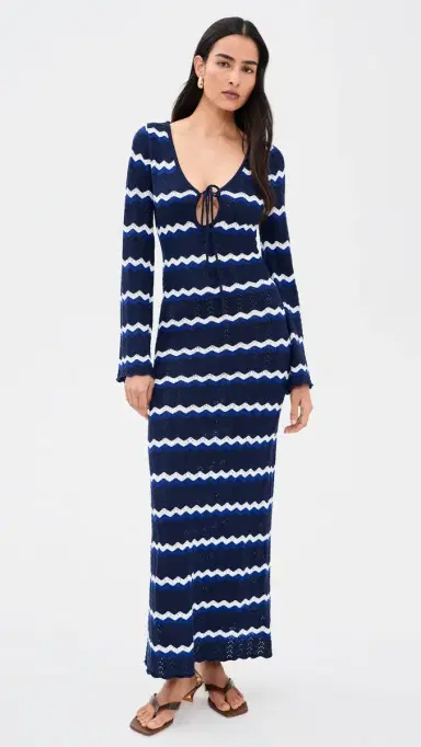 Seven Wonders Sofia Knit Maxi Dress Navy/White | Thumbnail 2 Seven Wonders Sofia Knit Maxi Dress Navy/White | Thumbnail 2