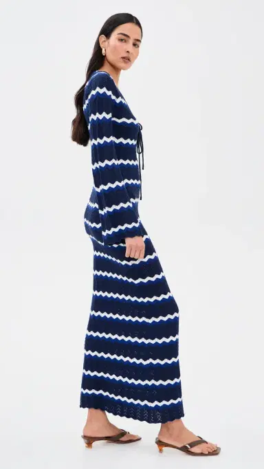 Seven Wonders Sofia Knit Maxi Dress Navy/White | Thumbnail 4 Seven Wonders Sofia Knit Maxi Dress Navy/White | Thumbnail 4