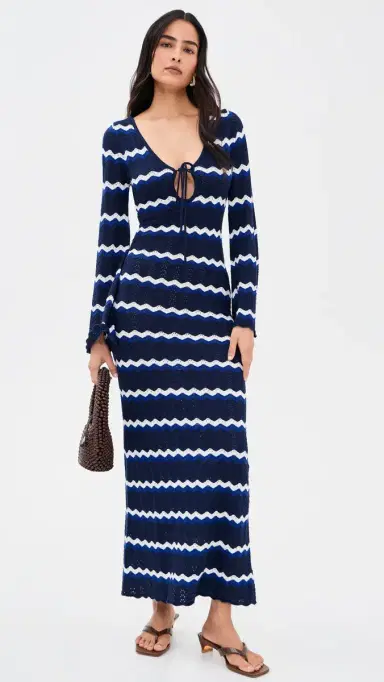 Seven Wonders Sofia Knit Maxi Dress Navy/White | Thumbnail 5 Seven Wonders Sofia Knit Maxi Dress Navy/White | Thumbnail 5