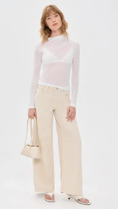 Helmut Lang Sheer Twist Top Optic White | Thumbnail 5 Helmut Lang Sheer Twist Top Optic White | Thumbnail 5