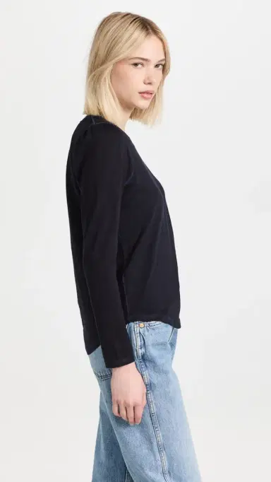 Veronica Beard Jean Mason Baseball Tee Navy | Thumbnail 4 Veronica Beard Jean Mason Baseball Tee Navy | Thumbnail 4