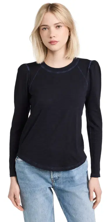 Veronica Beard Jean Mason Baseball Tee Navy | Thumbnail 1 Veronica Beard Jean Mason Baseball Tee Navy | Thumbnail 1