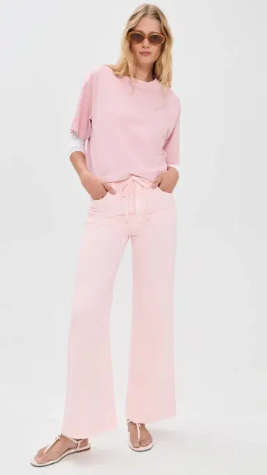 Madewell x Shopbop Ultimate Wide-Leg Jeans Pale Pink | Thumbnail 5 Madewell x Shopbop Ultimate Wide-Leg Jeans Pale Pink | Thumbnail 5