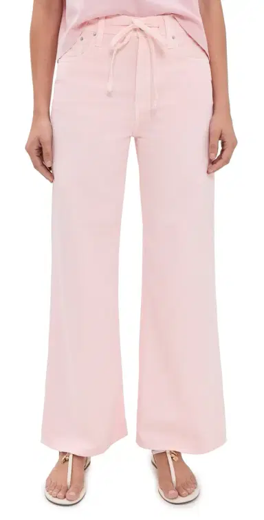 Madewell x Shopbop Ultimate Wide-Leg Jeans Pale Pink | Thumbnail 1 Madewell x Shopbop Ultimate Wide-Leg Jeans Pale Pink | Thumbnail 1