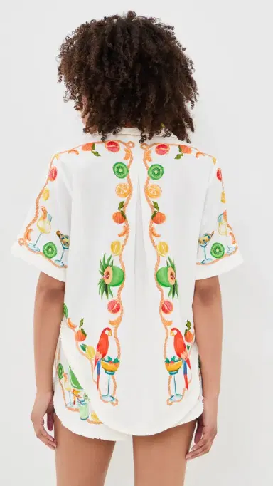 FARM Rio Biricutico carf Off-White Short Sleeve Shirt Biricutico carf Off-White | Thumbnail 3 FARM Rio Biricutico carf Off-White Short Sleeve Shirt Biricutico carf Off-White | Thumbnail 3