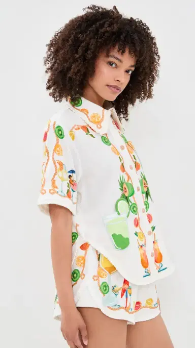 FARM Rio Biricutico carf Off-White Short Sleeve Shirt Biricutico carf Off-White | Thumbnail 4 FARM Rio Biricutico carf Off-White Short Sleeve Shirt Biricutico carf Off-White | Thumbnail 4