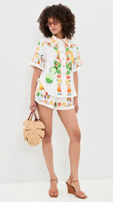 FARM Rio Biricutico carf Off-White Short Sleeve Shirt Biricutico carf Off-White | Thumbnail 5 FARM Rio Biricutico carf Off-White Short Sleeve Shirt Biricutico carf Off-White | Thumbnail 5