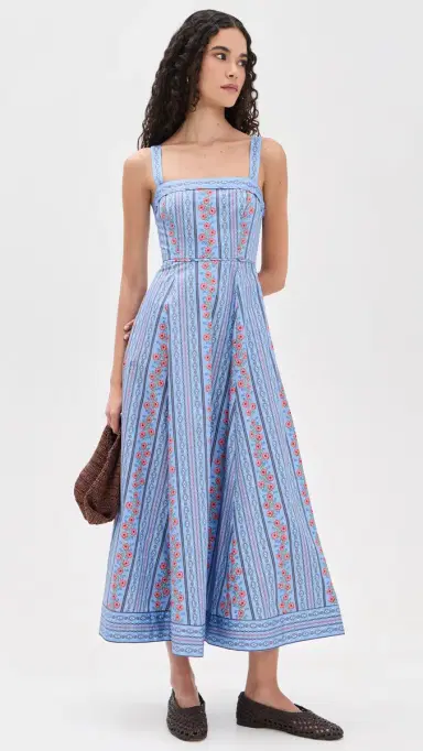 Hill House Home The Ezra Dress Floral Batik Stripe/Blue | Thumbnail 5 Hill House Home The Ezra Dress Floral Batik Stripe/Blue | Thumbnail 5