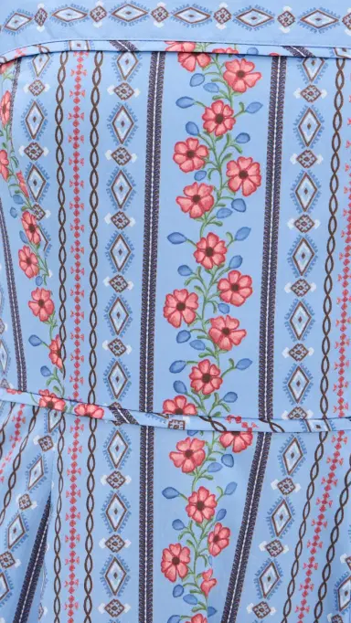 Hill House Home The Ezra Dress Floral Batik Stripe/Blue | Thumbnail 6 Hill House Home The Ezra Dress Floral Batik Stripe/Blue | Thumbnail 6