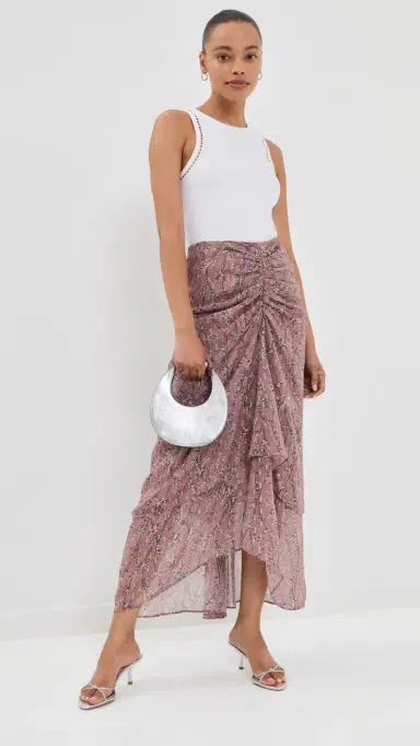 Veronica Beard Sira Skirt Orchid Haze Multi 8 | Thumbnail 5 Veronica Beard Sira Skirt Orchid Haze Multi 8 | Thumbnail 5