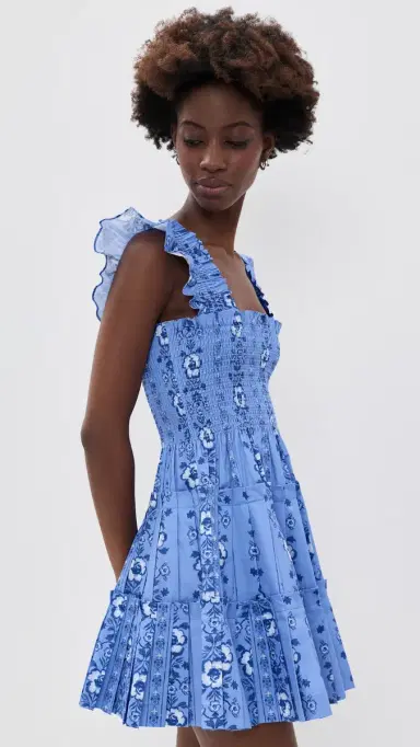 Hill House Home The Charlotte Nap Dress Arcadia Border M | Thumbnail 4 Hill House Home The Charlotte Nap Dress Arcadia Border M | Thumbnail 4