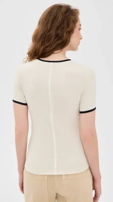 La Ligne Ringer e'Rib Tee Cream/Black | Thumbnail 3 La Ligne Ringer e'Rib Tee Cream/Black | Thumbnail 3