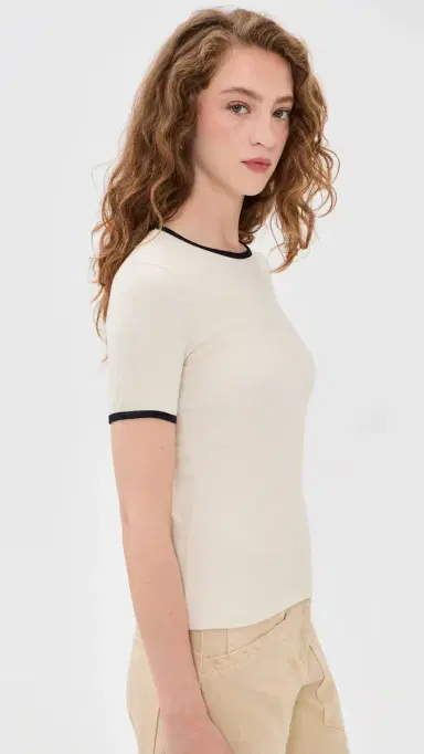 La Ligne Ringer e'Rib Tee Cream/Black | Thumbnail 4 La Ligne Ringer e'Rib Tee Cream/Black | Thumbnail 4