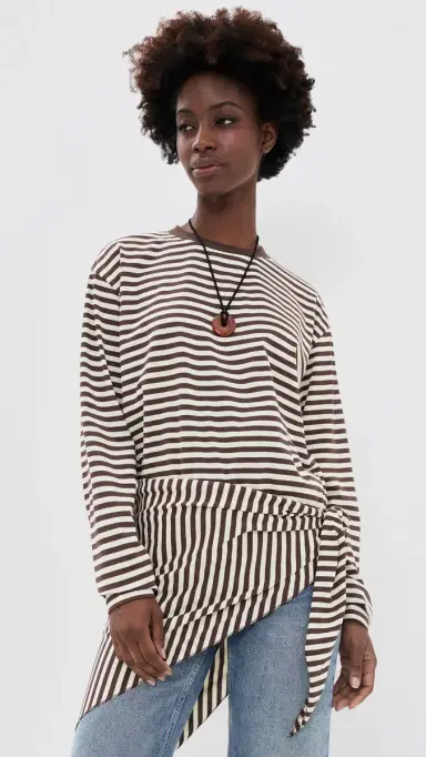 Lioness Olsen Long Sleeve Tee DARK CHOCOLATE TRIPE | Thumbnail 2 Lioness Olsen Long Sleeve Tee DARK CHOCOLATE TRIPE | Thumbnail 2