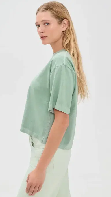 Madewell x Shopbop Boxy Crop Tee Pale Celadon M | Thumbnail 4 Madewell x Shopbop Boxy Crop Tee Pale Celadon M | Thumbnail 4