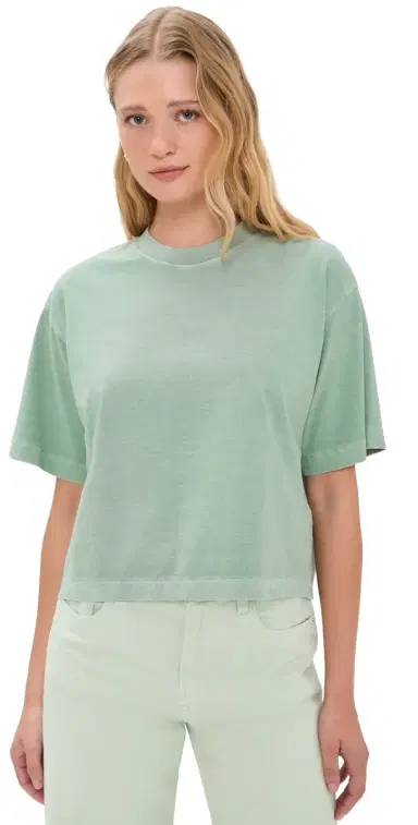 Madewell x Shopbop Boxy Crop Tee Pale Celadon M | Thumbnail 1 Madewell x Shopbop Boxy Crop Tee Pale Celadon M | Thumbnail 1