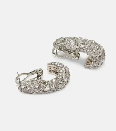 Jennifer Behr Crystal-embellished hoop earrings | Thumbnail 3 Jennifer Behr Crystal-embellished hoop earrings | Thumbnail 3