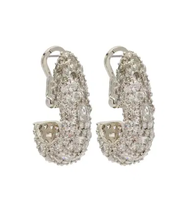 Jennifer Behr Crystal-embellished hoop earrings | Thumbnail 1 Jennifer Behr Crystal-embellished hoop earrings | Thumbnail 1