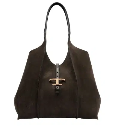 Tod's T Timeless Medium suede tote bag | Thumbnail 1 Tod's T Timeless Medium suede tote bag | Thumbnail 1