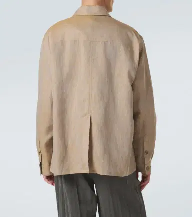 Giorgio Armani Linen overshirt | Thumbnail 4 Giorgio Armani Linen overshirt | Thumbnail 4