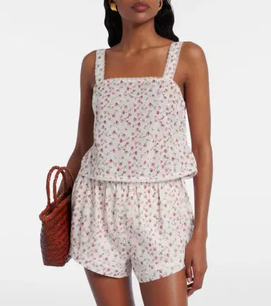Posse Charlotte floral cotton shorts | Thumbnail 4 Posse Charlotte floral cotton shorts | Thumbnail 4
