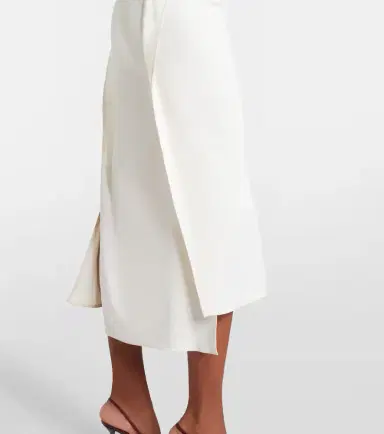 Victoria Beckham Victoria draped crêpe satin midi dress | Thumbnail 6 Victoria Beckham Victoria draped crêpe satin midi dress | Thumbnail 6