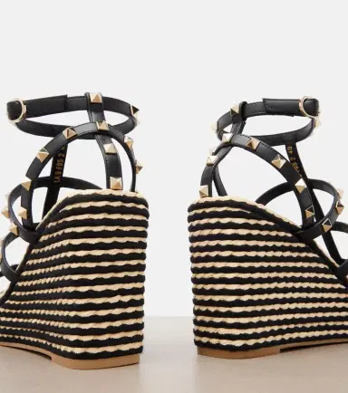 Valentino Garavani Rockstud leather espadrille wedges | Thumbnail 2 Valentino Garavani Rockstud leather espadrille wedges | Thumbnail 2