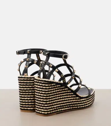 Valentino Garavani Rockstud leather espadrille wedges | Thumbnail 3 Valentino Garavani Rockstud leather espadrille wedges | Thumbnail 3