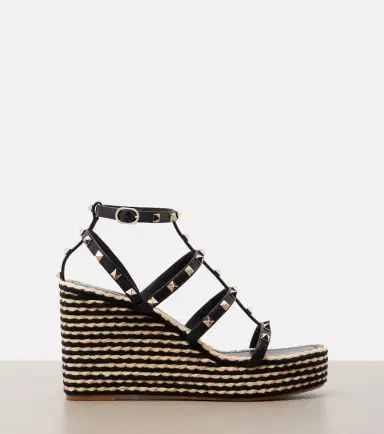 Valentino Garavani Rockstud leather espadrille wedges | Thumbnail 4 Valentino Garavani Rockstud leather espadrille wedges | Thumbnail 4