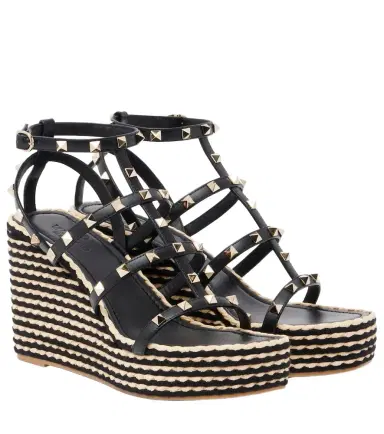 Valentino Garavani Rockstud leather espadrille wedges | Thumbnail 1 Valentino Garavani Rockstud leather espadrille wedges | Thumbnail 1