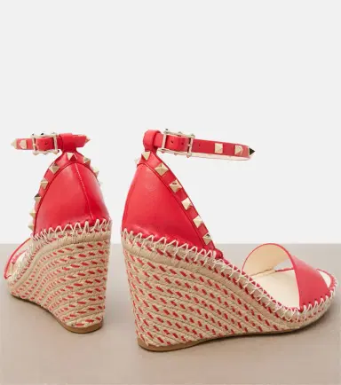 Valentino Garavani Double Rockstud leather espadrille wedges | Thumbnail 2 Valentino Garavani Double Rockstud leather espadrille wedges | Thumbnail 2