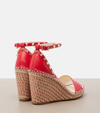 Valentino Garavani Double Rockstud leather espadrille wedges | Thumbnail 3 Valentino Garavani Double Rockstud leather espadrille wedges | Thumbnail 3
