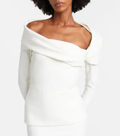 Safiyaa Millie draped crêpe gown | Thumbnail 2 Safiyaa Millie draped crêpe gown | Thumbnail 2